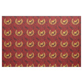 Gold Scottish Wreath Rich Red Paisley Stoff (Fat Quarter (45,7 x 55,9 cm))