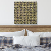 Gold Scratch Gray/Dark Modern Glam Mode Leinwanddruck (Insitu (Schlafzimmer))