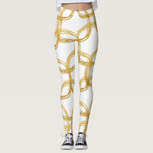 Gold Scribble Circles Moderne Chic Wählen Sie eine Leggings