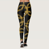 Gold Scribble Circles Moderne Chic Wählen Sie eine Leggings (Rückseite)