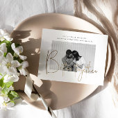 Gold Script 1 Foto Save the Date Verlobung Postkarte