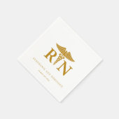 Gold Script 2025: Nurse Graduation Party Serviette (Ecke)