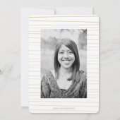 Gold Script 2 Foto Grad Bekanntgabe Ankündigung (Rückseite)