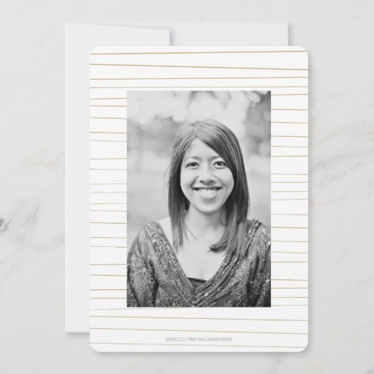 Gold Script 2 Foto Grad Bekanntgabe Ankündigung (Rückseite)