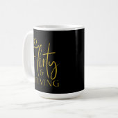 Gold Script 30 Kokett Thriving Geburtstag Tasse (Vorderseite Links)