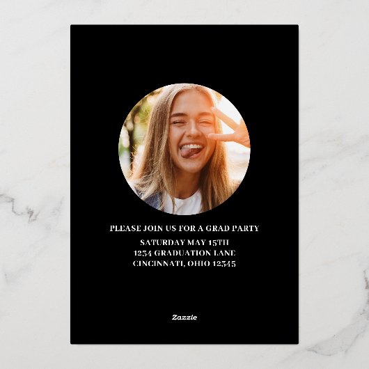 Gold Script Abschluss Multi Foto Vorlage (Rückseite)