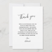 Gold Script Abschluss Vielen Dank für Ihr Foto Dankeskarte (Rückseite)