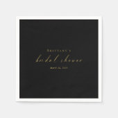 Gold Script Brautparty Napkins - Anpassbar Serviette (Vorderseite)