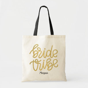 Gold Script Bride Tribe Tasche
