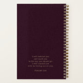 Gold Script Burgundy Leather Look Bible Study Notizblock (Rückseite)