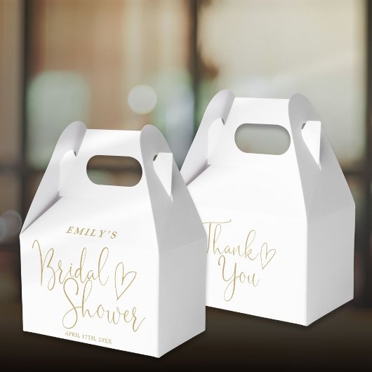 Gold Script Calligraphy Brautparty Geschenkschachtel