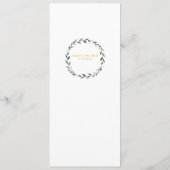 Gold Script Calligraphy Classic Wedding Dinner Menükarte (Rückseite)