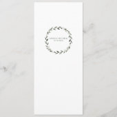 Gold Script Calligraphy Classic Wedding Dinner Menükarte (Rückseite)