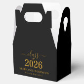 Gold Script Class of 2026 Black Graduation   Geschenkschachtel (Geöffnet)