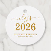 Gold Script Class of 2026 Modern  Geschenkanhänger (Vorderseite)