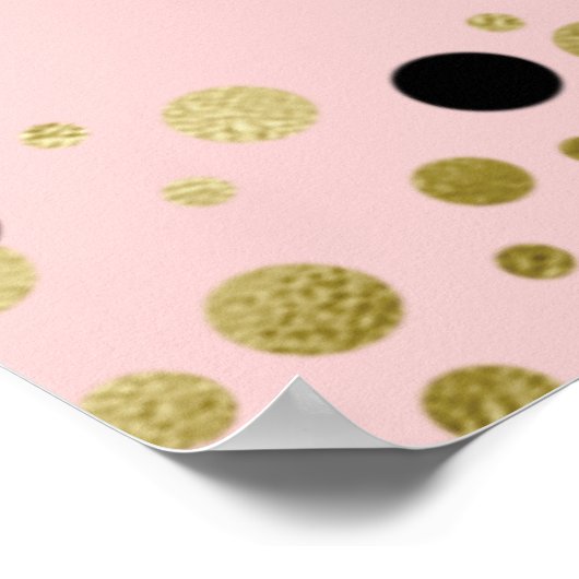 Gold Script Confetti Grad Party Rosa Willkommensze Poster (Ecke)