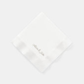 Gold Script Couple Names Personalisiert Wedding Serviette (Ecke)