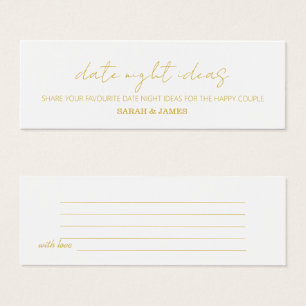 Gold Script Date Night Bridal Polterabend Card