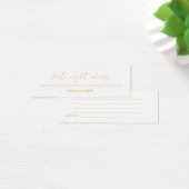 Gold Script Date Night Bridal Polterabend Card (Schreibtisch)