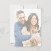 Gold Script Elegant Serif Foto Einladung zur Hochz (Rückseite)