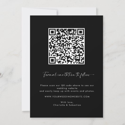 Gold Script-Foto Save the Date (Rückseite)