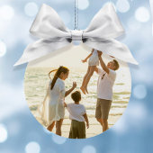 Gold Script Freude Weihnachten Foto Custom Keramik Ornament