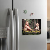 Gold Script Frohe Weihnachtsfeiertage Foto Magneti Magnetkarte