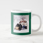 Gold Script Funkelnd Merry Holiday Foto Geschenk Jumbo-Tasse (Rechts)