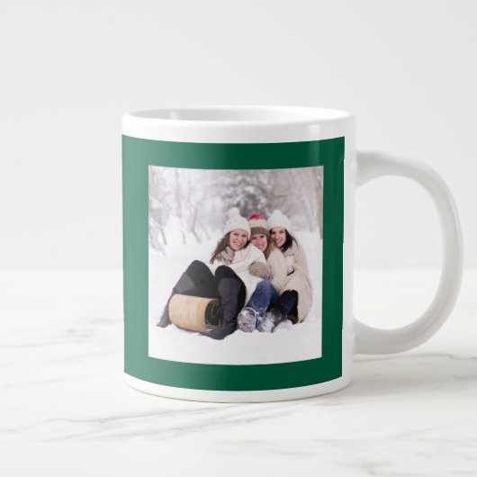 Gold Script Funkelnd Merry Holiday Foto Geschenk Jumbo-Tasse (Rechts)