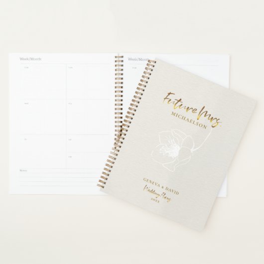 Gold Script Future Frau Beige Wedding Planner Planer (Anzeige)