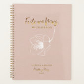 Gold Script Future Frau Blush Pink Hochzeitsplaner Planer (Vorderseite)