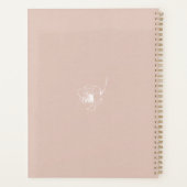 Gold Script Future Frau Blush Pink Hochzeitsplaner Planer (Rückseite)