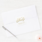 Gold Script Gastgeschenk Hochzeit Danke Stickers (Umschlag)