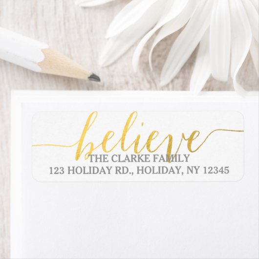 Gold Script Glaube | Rücksendeadresse für Feiertag (Insitu)