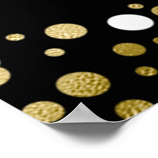 Gold Script-Glückwunsch Grad Black Welcome Sign Poster (Ecke)