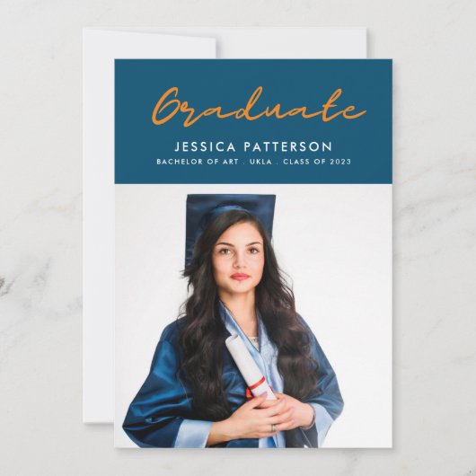 Gold Script Graduate Ankündigung (Vorderseite)