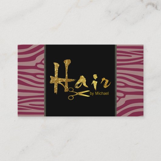 Gold Script Hair Stylist Salon Termin #9 (Vorderseite)