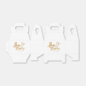 Gold Script Happy Birthday Geschenkschachtel (Ungefaltet)
