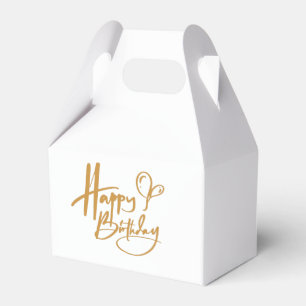 Gold Script Happy Birthday Geschenkschachtel