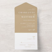 Gold Script Hochzeit in einer Einladung (Innen Boden)