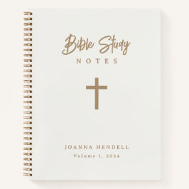 Gold Script Ivory Bible Study Notizblock