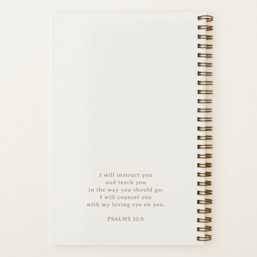 Gold Script Ivory Design Bible Study Hardcover Notizblock (Rückseite)