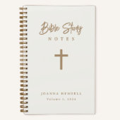 Gold Script Ivory Design Bible Study Hardcover Notizblock (Vorderseite)