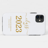 Gold Script-Klasse des Abschlusses 2023 Case-Mate iPhone Hülle (Rückseite (Horizontal))