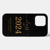 Gold Script-Klasse des Abschlusses 2024 Case-Mate iPhone Hülle (Rückseite (Horizontal))