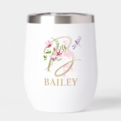 Gold Script Letter B Monogramm Personalisierter Na (Rückseite)