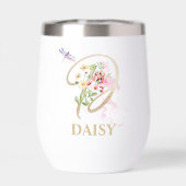 Gold Script Letter D Monogram Personalisiert Name (Rückseite)