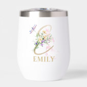 Gold Script Letter E Monogram Personalisiert Name (Vorderseite)