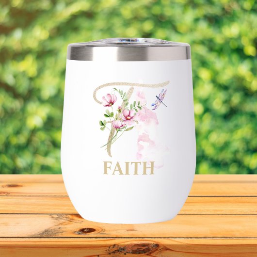 Gold Script Letter F Monogram Personalisiert Name