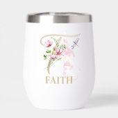 Gold Script Letter F Monogram Personalisiert Name (Rückseite)